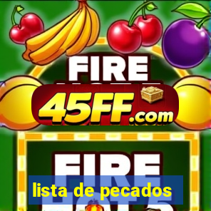 lista de pecados